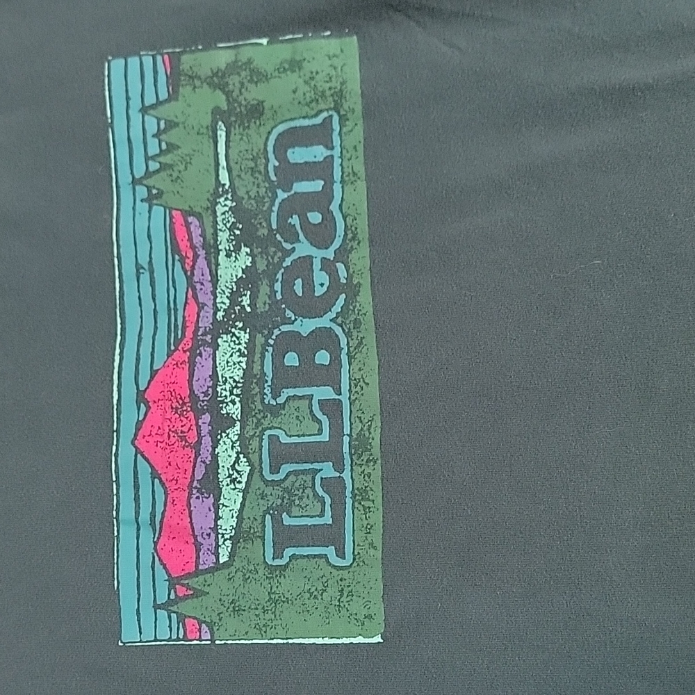 L.L. Bean Boys Green w/ Mountain Scene Long Sleeve T-Shirt, M Reg - Picture 4 of 9